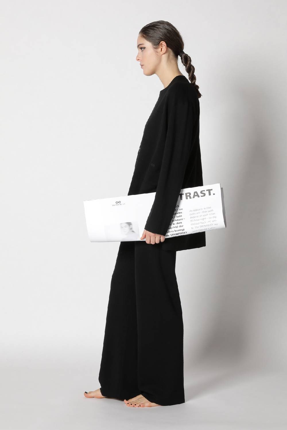 Sminfinity milano one button jacket + flowing cape jumper + milano palazzo pants Zeitlich begrenztes Angebot
