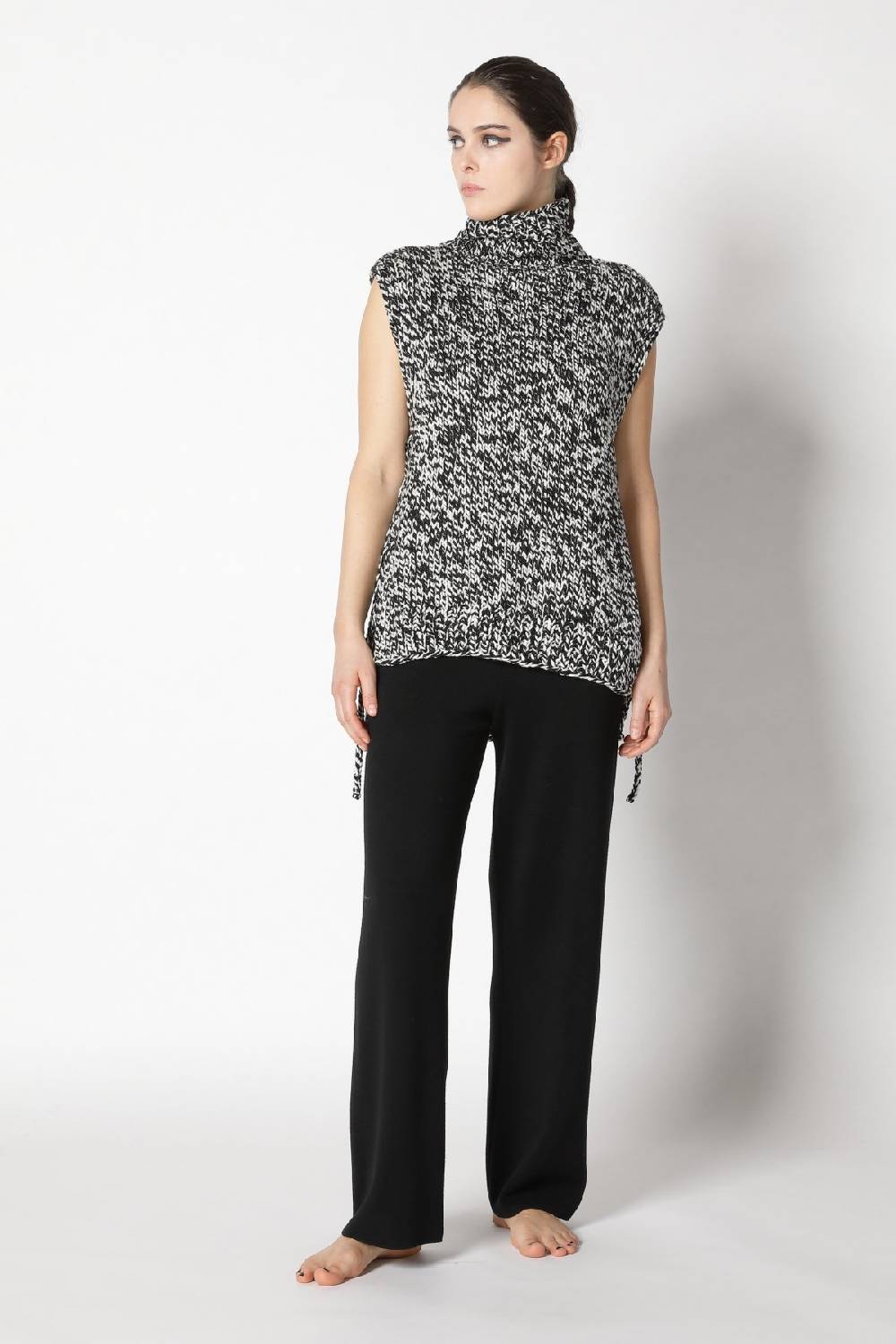 Sminfinity contrast mouliné turtle flap + contrast mouliné scarf + milano palazzo pants Exklusive Angebote