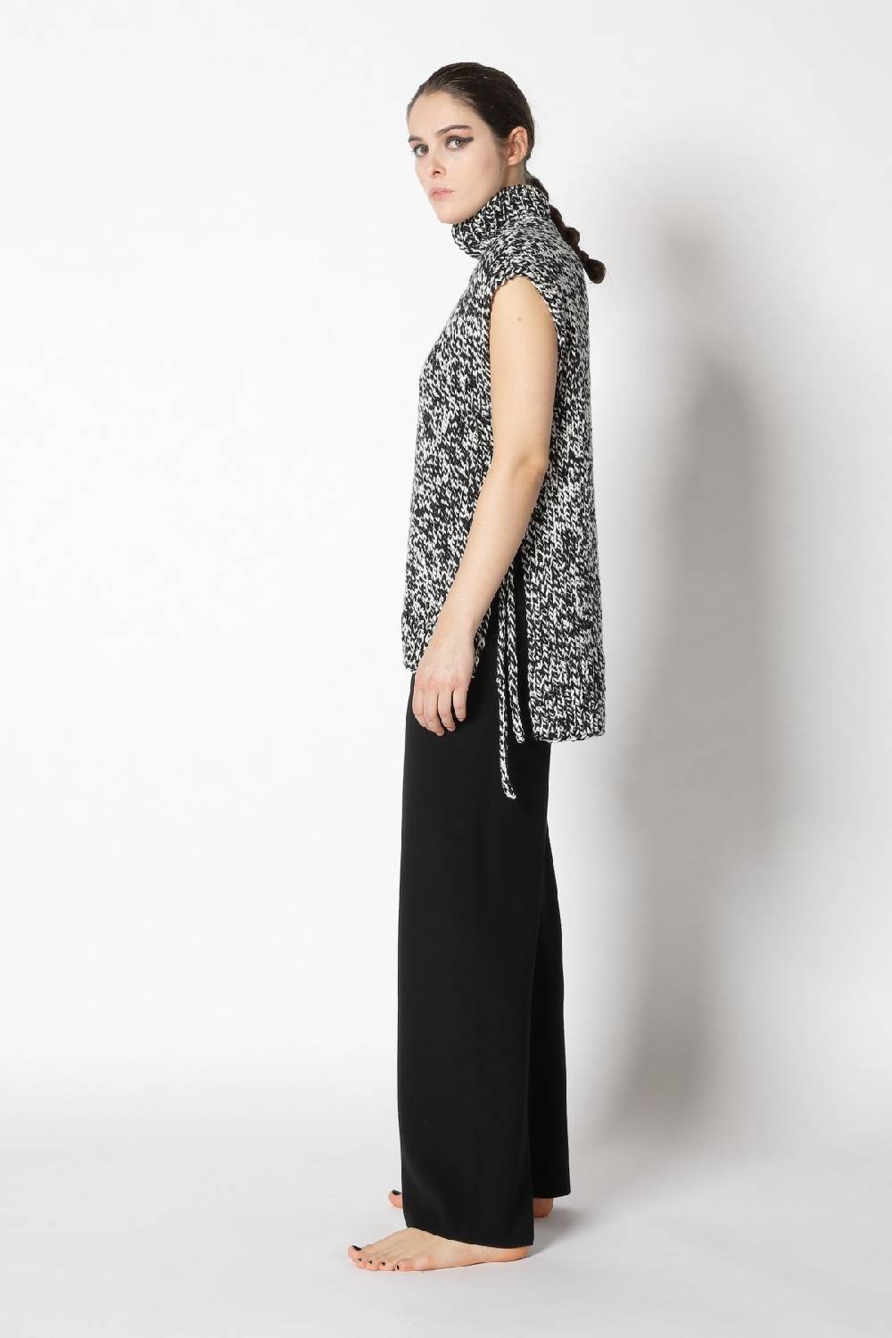 Sminfinity contrast mouliné turtle flap + contrast mouliné scarf + milano palazzo pants Exklusive Angebote