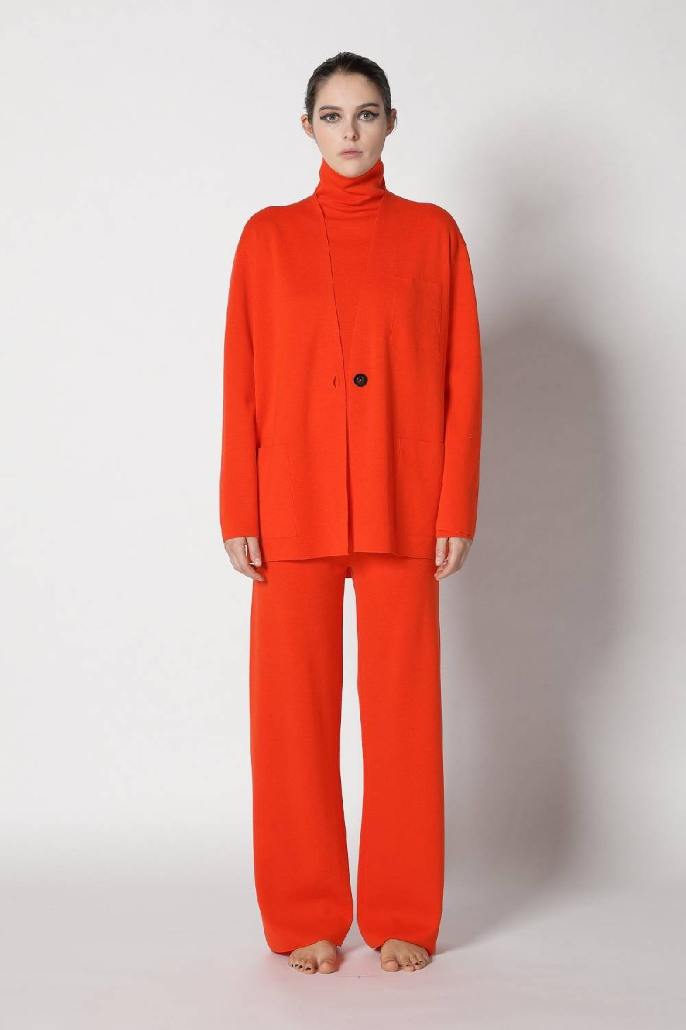 Sminfinity milano one button jacket + milano turtle jumper + milano palazzo pants Große Rabatte