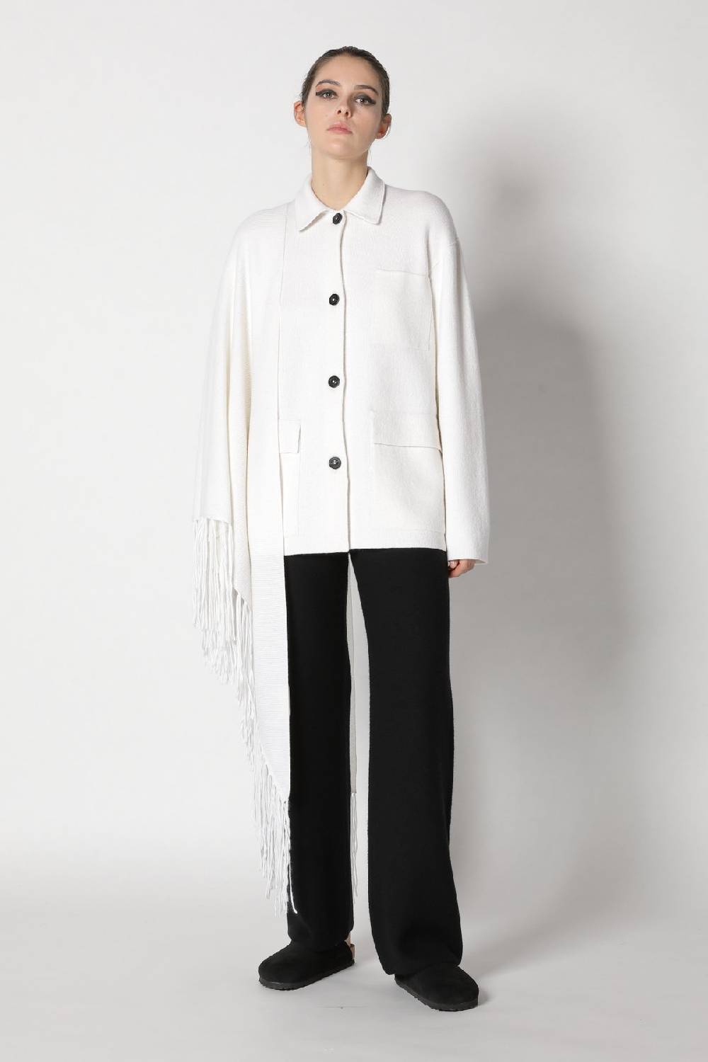 Sminfinity doubleface shirtjacket + garter palazzo pants Bis zu 60% Rabatt