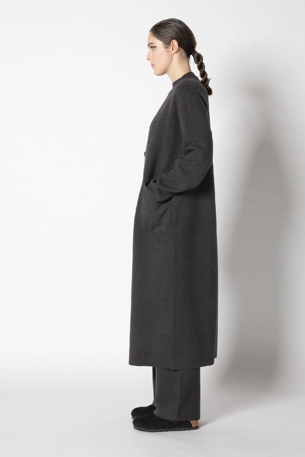Sminfinity doubleface maxi coat + garter T jumper + garter palazzo pants Im Verkauf