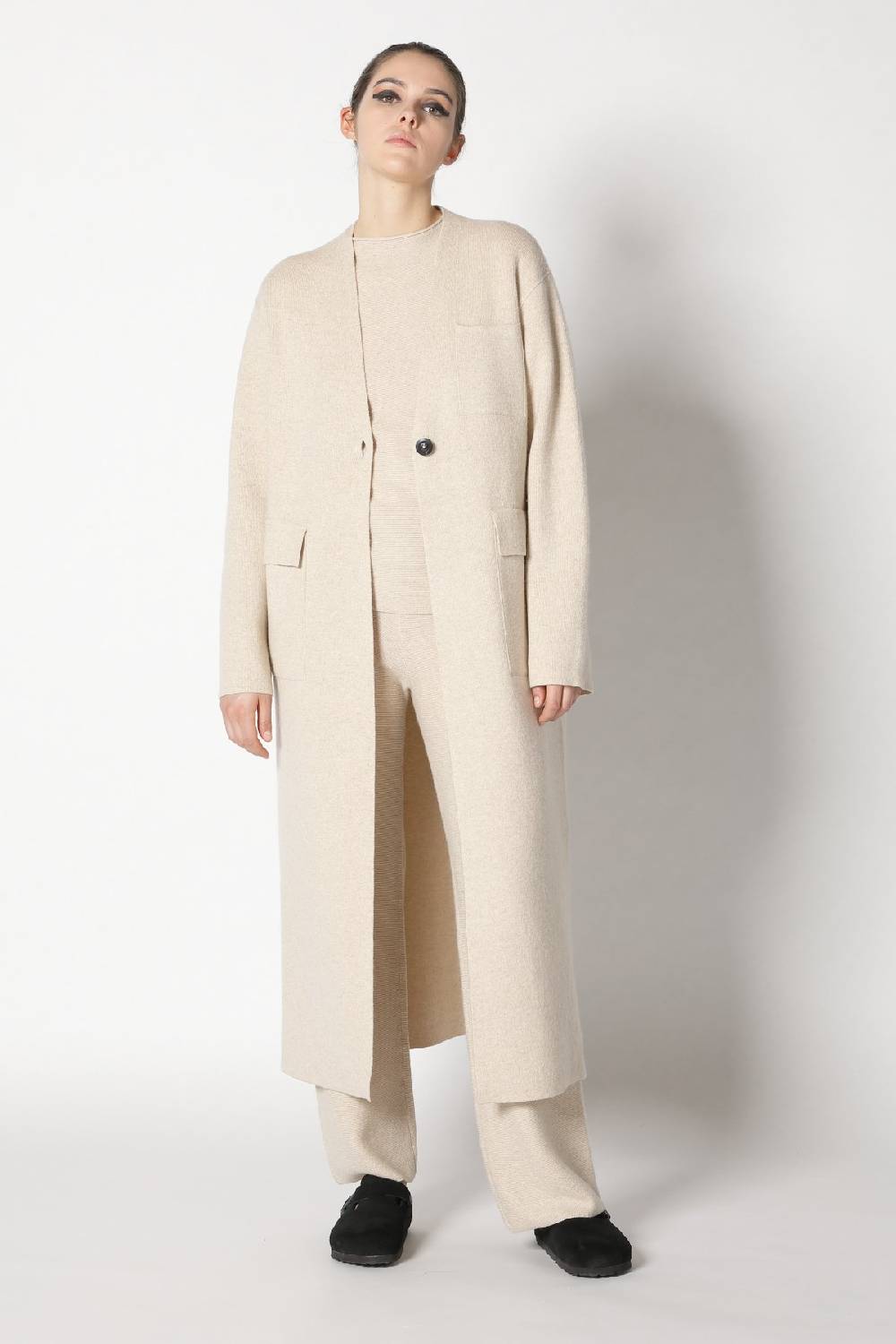 Sminfinity doubleface maxi coat + garter T jumper + garter palazzo pants Im Verkauf