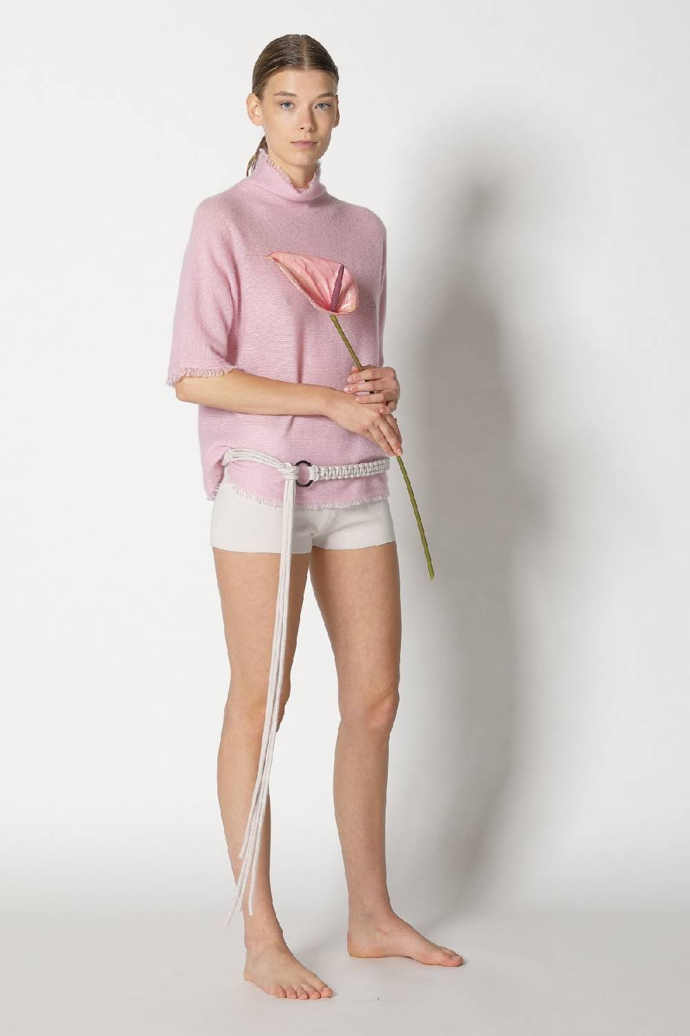 Sminfinity fluffy fringe turtle top + hang loose ring belt Sonderangebot