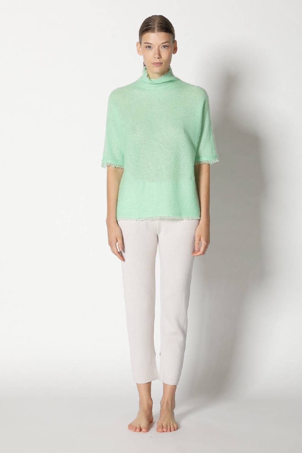 Sminfinity fluffy fringe turtle top + hang loose ring belt Sonderangebot