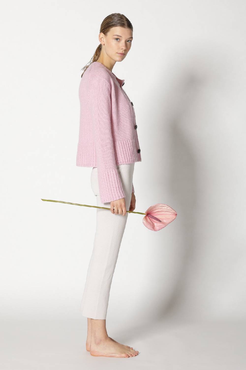 Sminfinity fluffy cropped jacket + silky rib tank top + silky cropped pants Versandkostenfrei