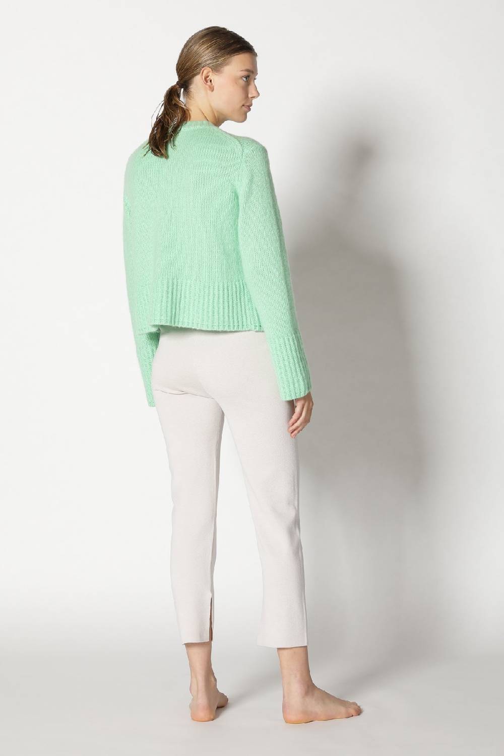 Sminfinity fluffy cropped jacket + silky rib tank top + silky cropped pants Preisnachlass
