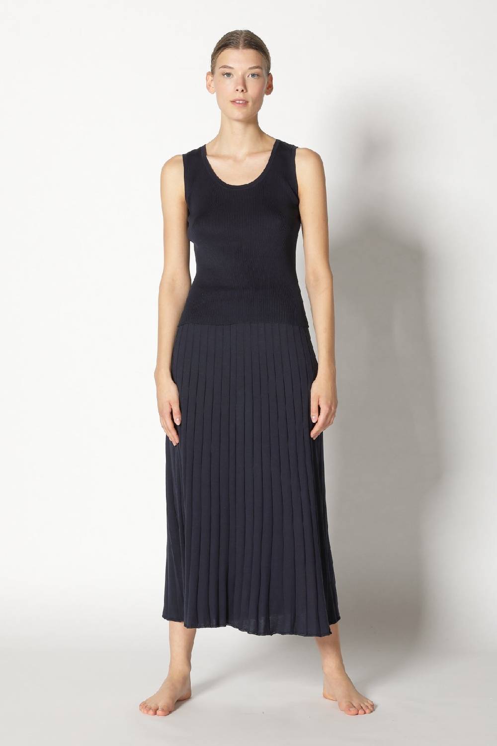 Sminfinity silky rib tank top + silky sun rib skirt + hang loose ring belt handmade makrame Vatertagsangebot