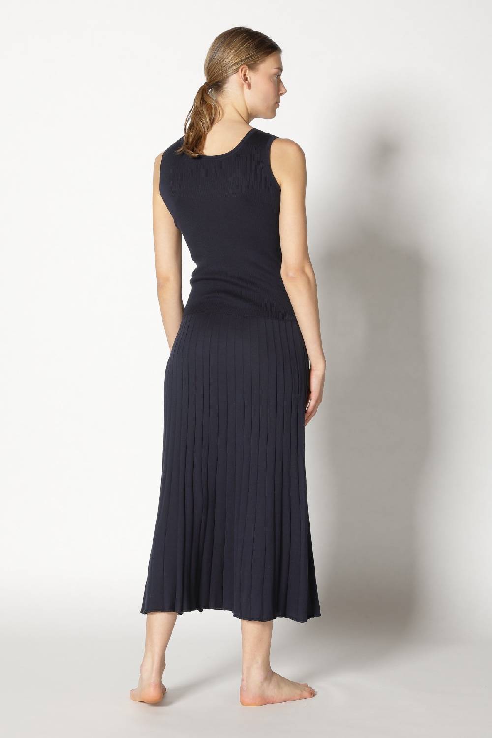 Sminfinity silky rib tank top + silky sun rib skirt + hang loose ring belt handmade makrame Vatertagsangebot