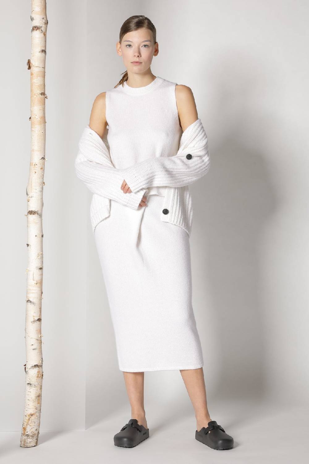 Sminfinity blurry ribbed cardigan + blurry crew top + blurry tulip skirt Riesige Ersparnisse