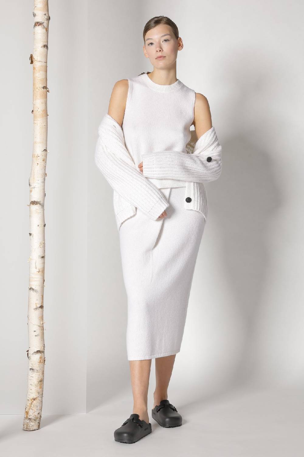Sminfinity blurry ribbed cardigan + blurry crew top + blurry tulip skirt Riesige Ersparnisse