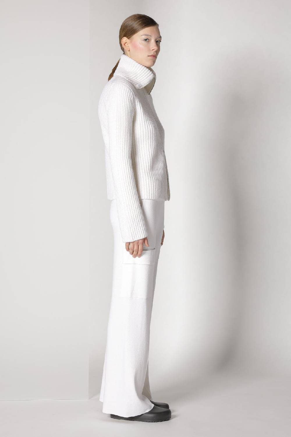 Sminfinity blurry ribbed zip-jacket + cargo bellbottom pants VIP-Rabatte