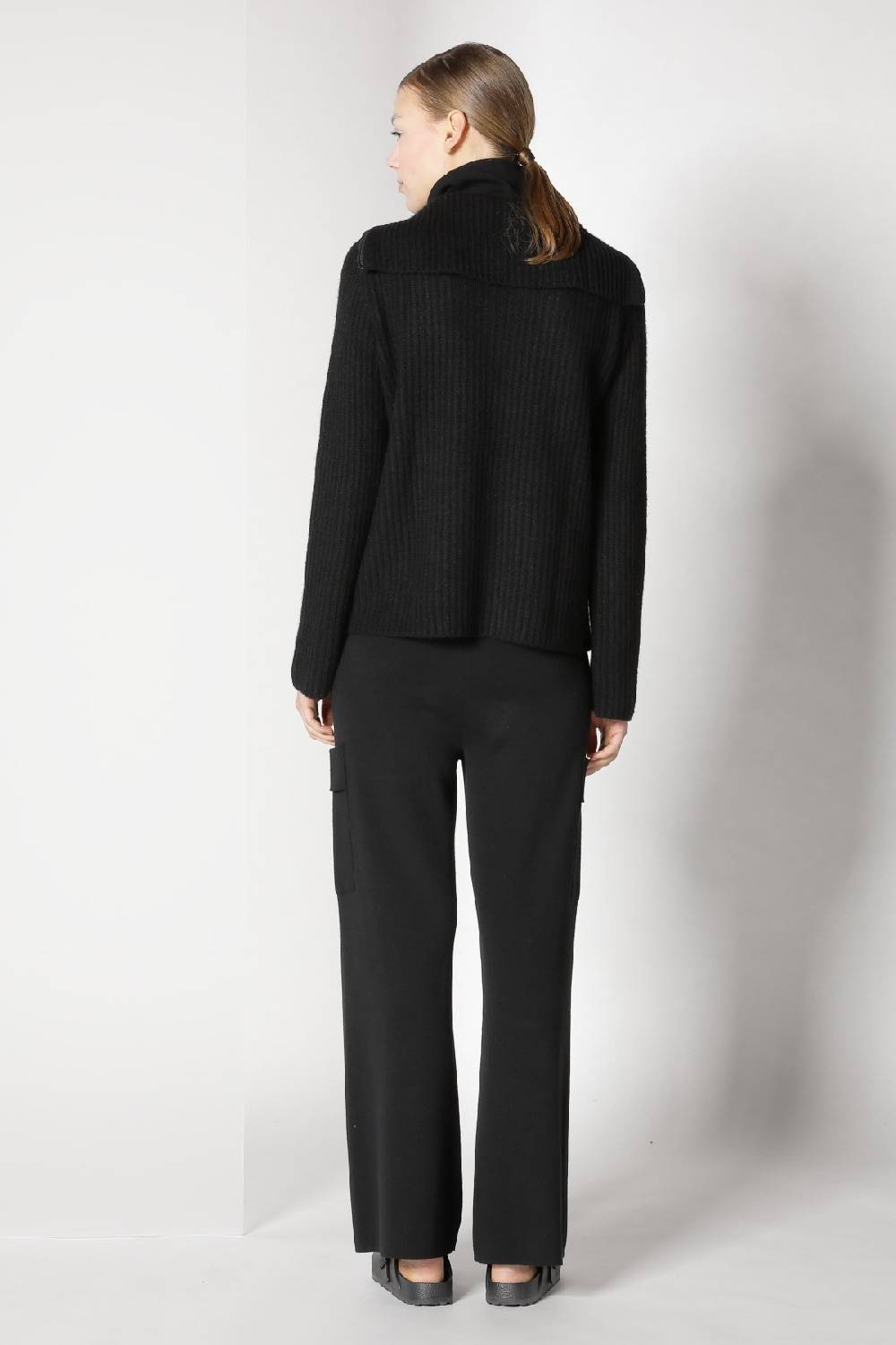 Sminfinity blurry ribbed zip-jumper + fitted turtle top + cargo bellbottom pants Zeitbegrenzte Promotion