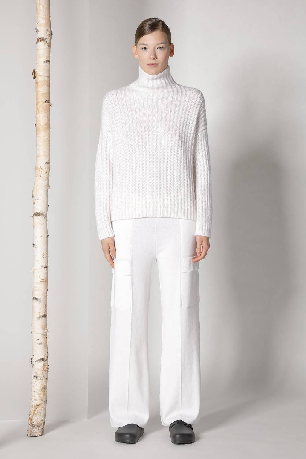 Sminfinity blurry ribbed turtleneck + cargo bellbottom pants Bis zu 50% Rabatt