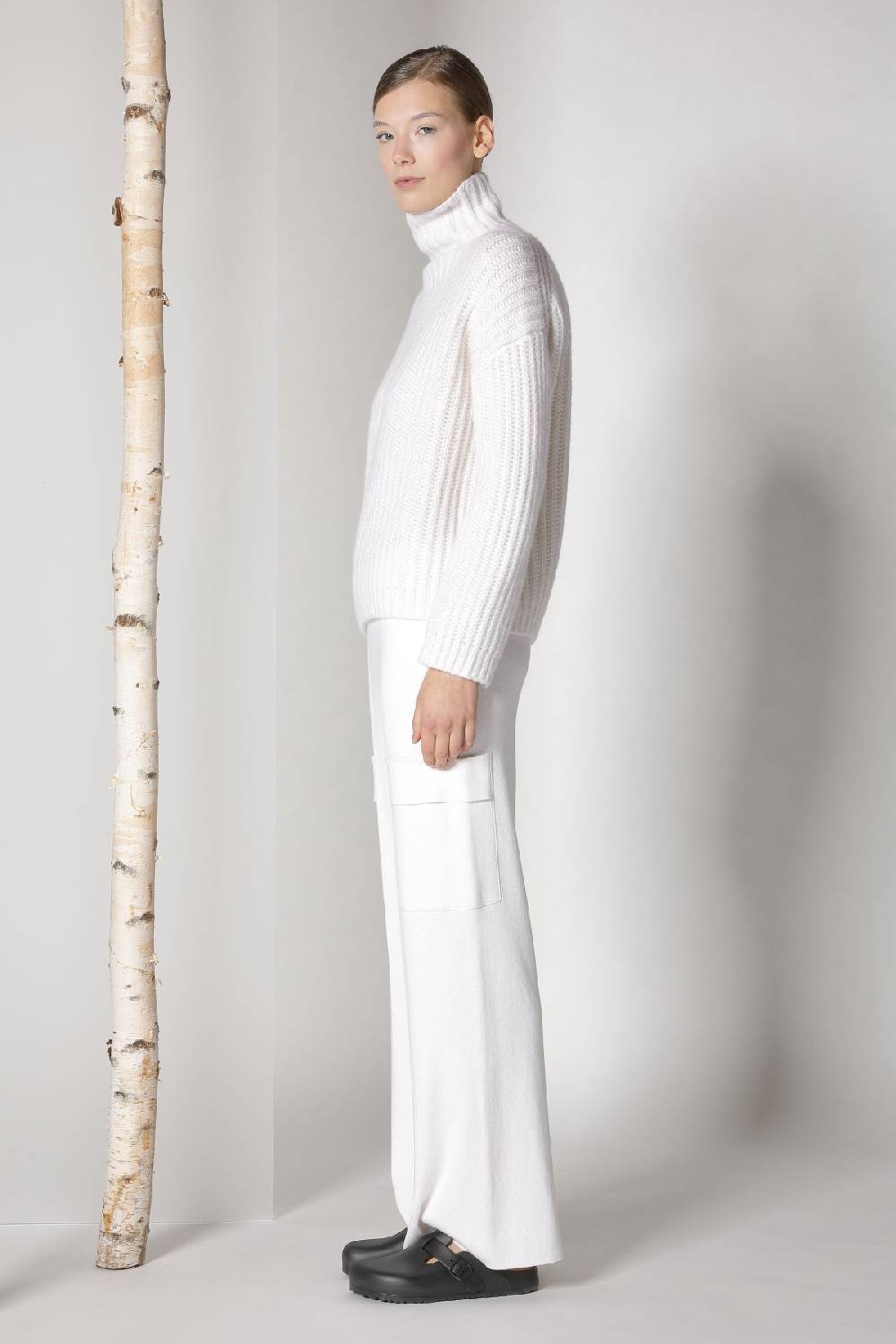 Sminfinity blurry ribbed turtleneck + cargo bellbottom pants Bis zu 50% Rabatt