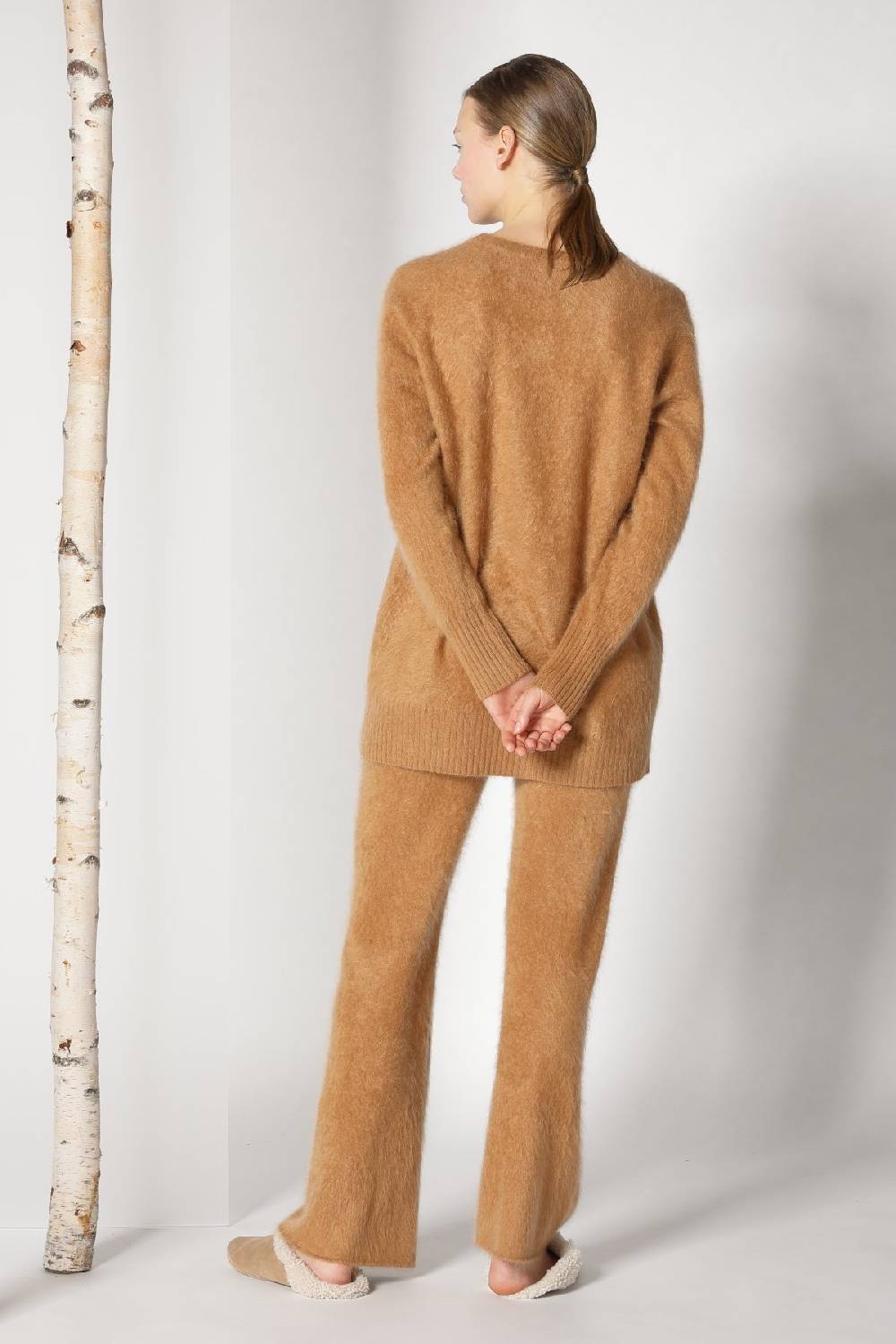 Sminfinity doubleface pea coat + furry boyfriend jumper + furry pants Black Friday Preise