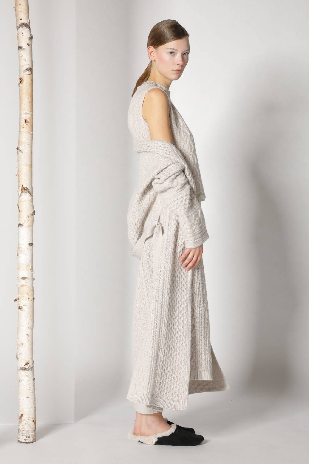 Sminfinity chilly cable maxi coat + chilly cable top + chilly cable maxi skirt Online