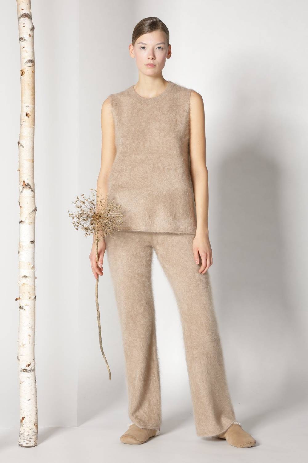 Sminfinity furry triangle scarf + furry A top + furry pants Verkauf