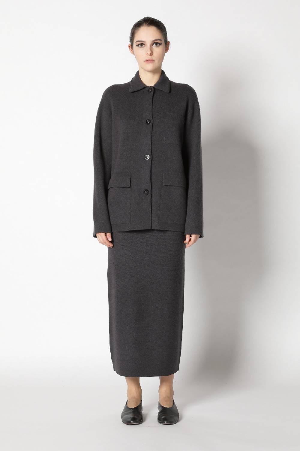 Sminfinity doubleface shirtjacket + garter triangle + garter maxi skirt Kostenloser Versand