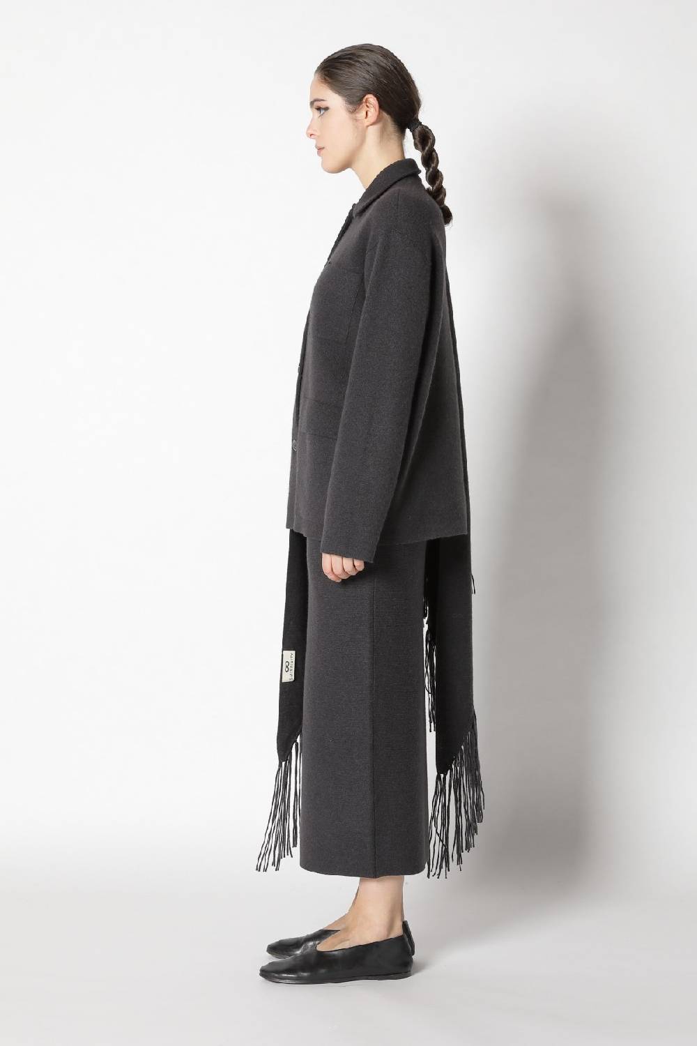 Sminfinity doubleface shirtjacket + garter triangle + garter maxi skirt Kostenloser Versand