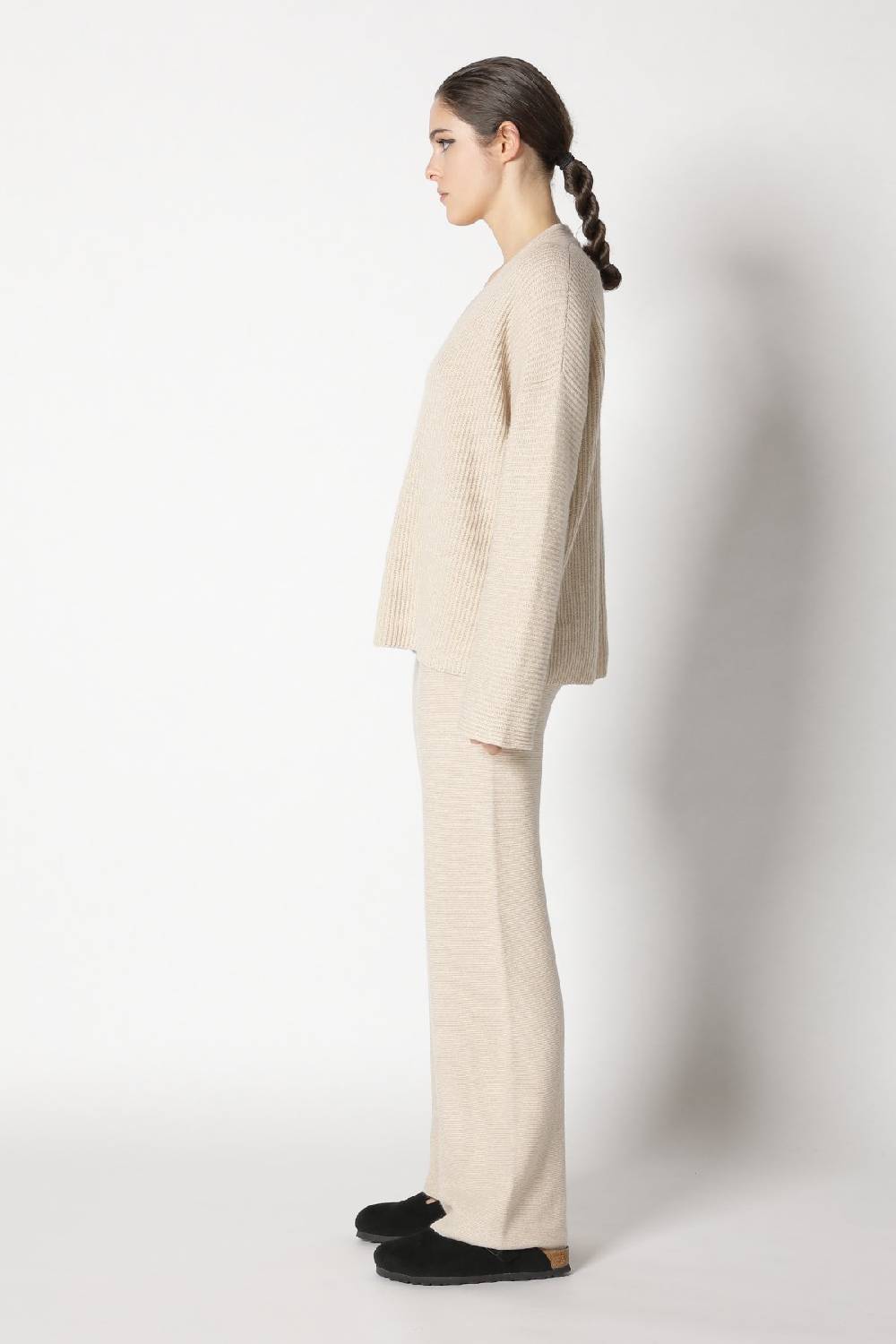 Sminfinity slouchy rib jumper + garter palazzo pants + garter triangle Online Shopping