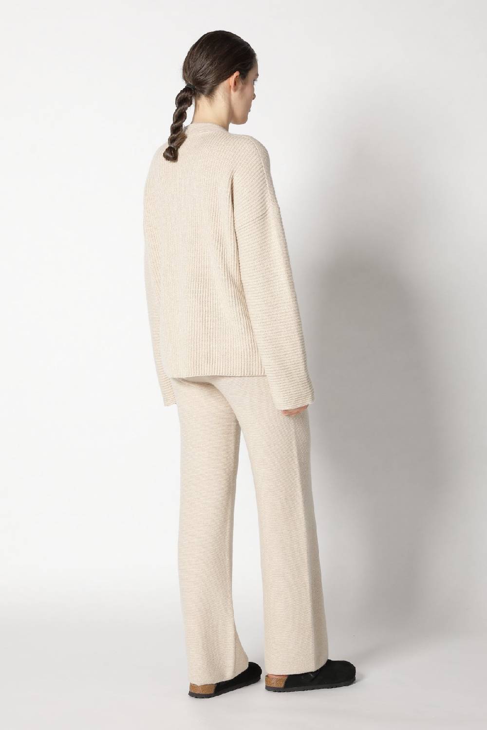 Sminfinity slouchy rib jumper + garter palazzo pants + garter triangle Online Shopping