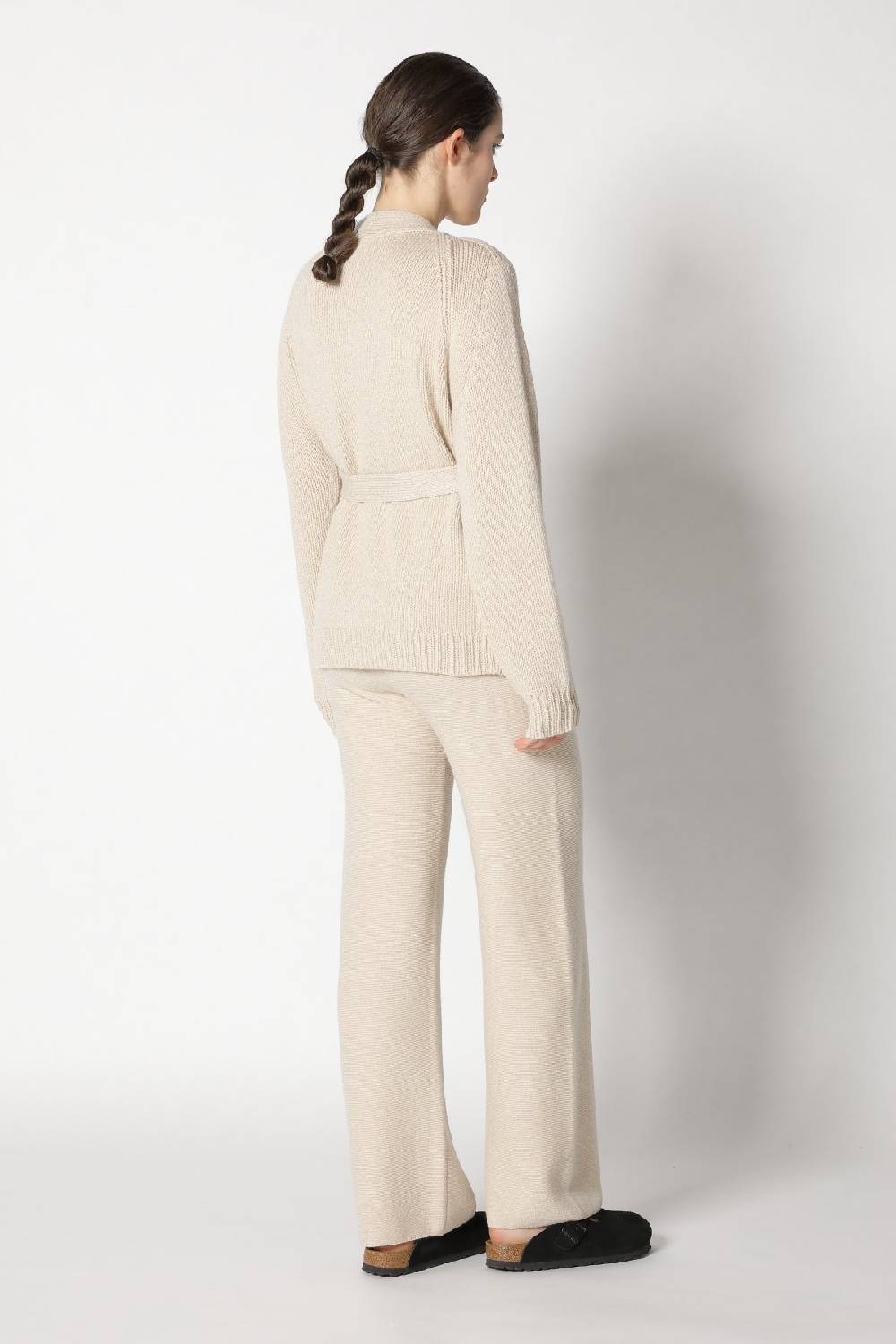 Sminfinity airy belted jacket + garter palazzo pants Preisnachlass
