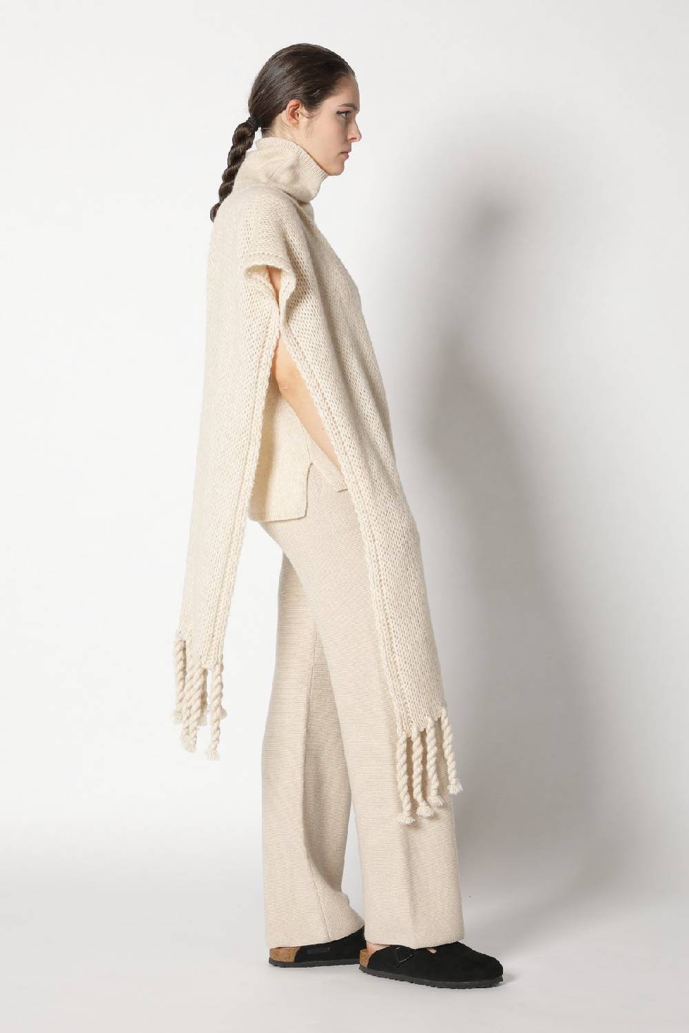 Sminfinity blurry turtle top + blurry chunky scarf + garter palazzo pants Cyber Monday