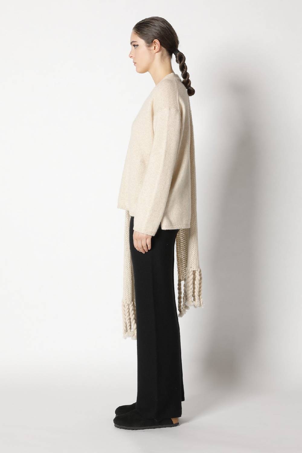 Sminfinity blurry V jumper + blurry chunky scarf + garter palazzo pants Muttertagsangebot