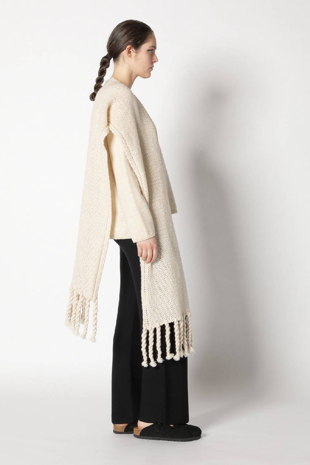 Sminfinity blurry V jumper + blurry chunky scarf + garter palazzo pants Muttertagsangebot