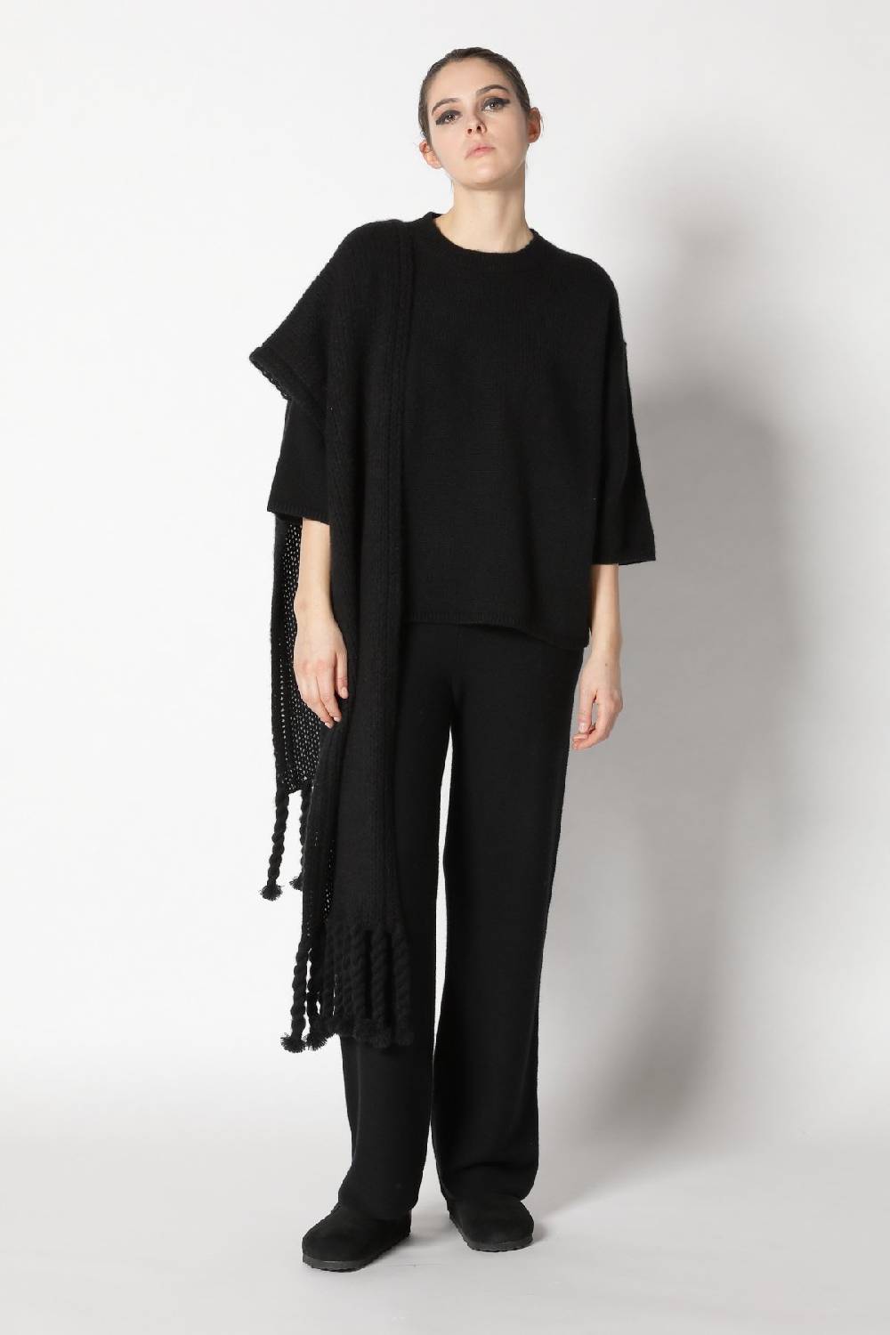 Sminfinity blurry crew jumper + blurry chunky scarf + garter palazzo pants Valentinstagsangebot