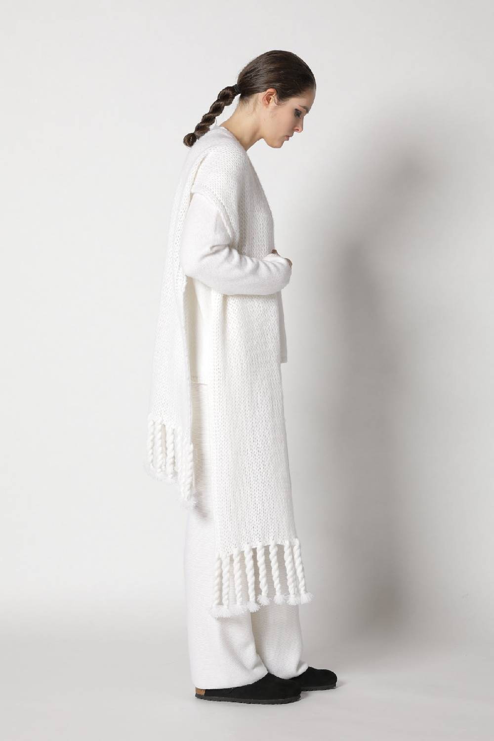 Sminfinity blurry V jumper + blurry chunky scarf + garter palazzo pants Blitzangebot