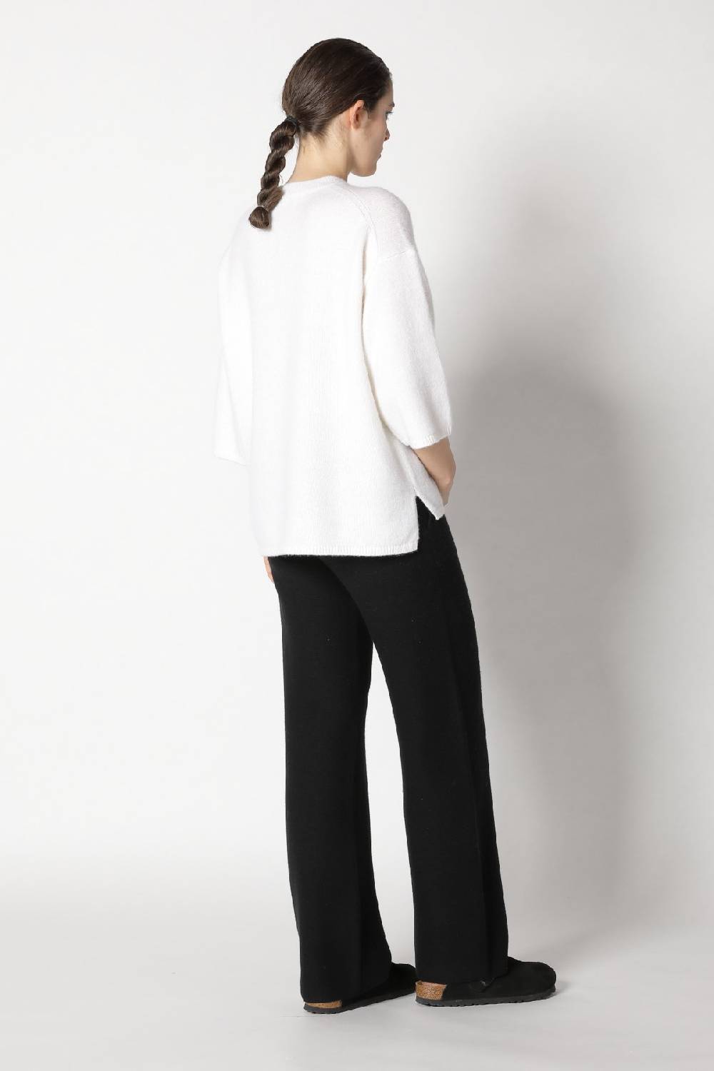 Sminfinity blurry crew jumper + blurry chunky scarf + garter palazzo pants Große Rabatte