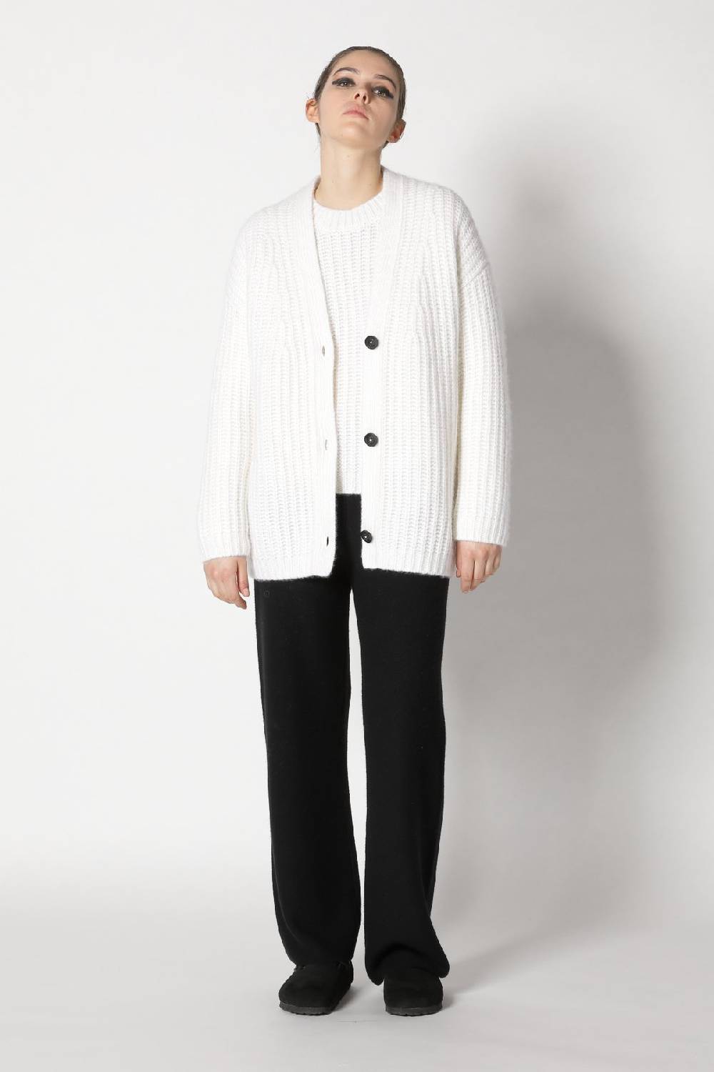 Sminfinity blurry chunky cardy + blurry chunky crewneck + garter palazzo pants Bestseller