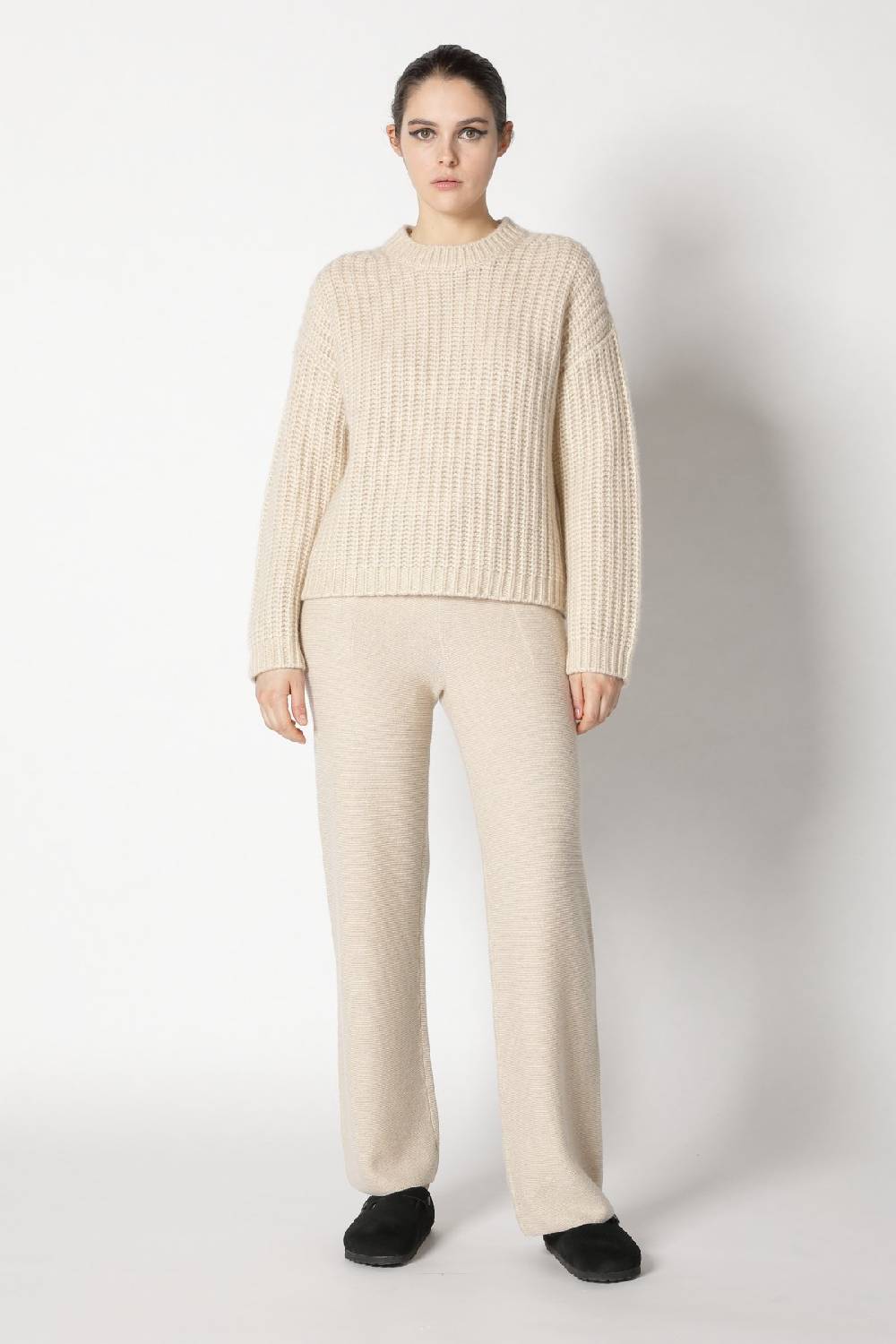 Sminfinity blurry chunky crewneck + garter palazzo pants Räumungsverkauf