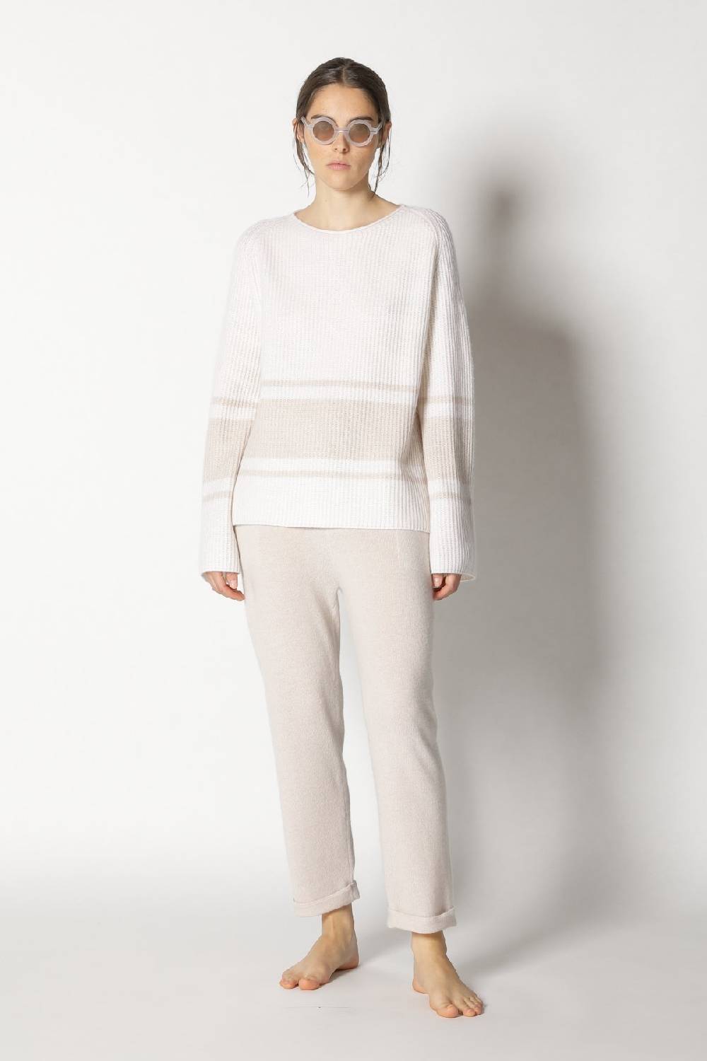 Sminfinity pure triped rib jumper + pure boat pants Super Rabatt