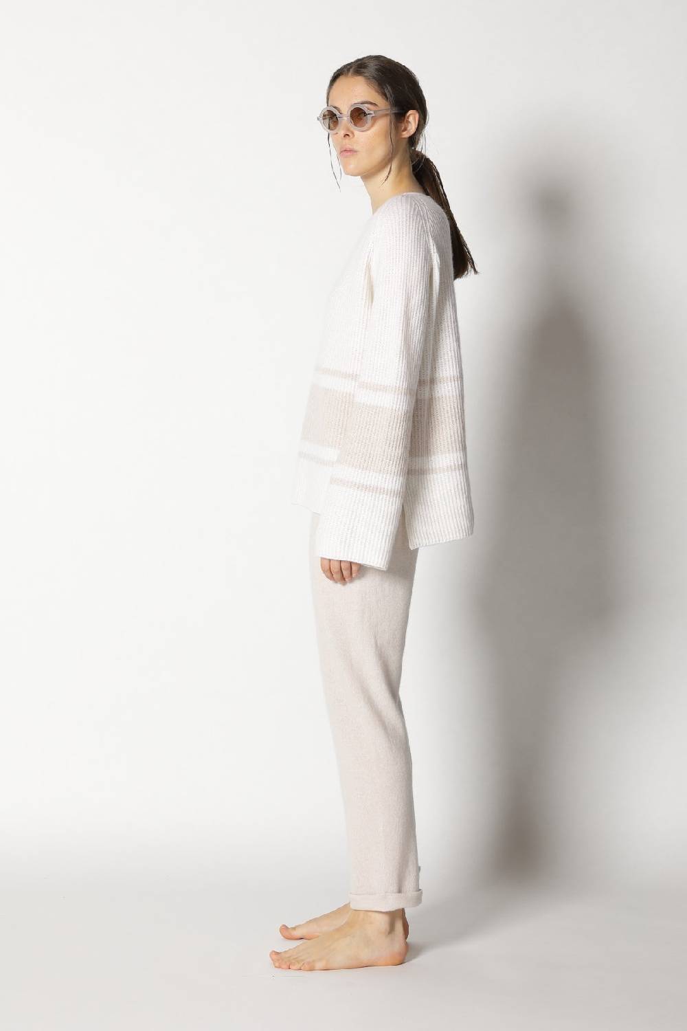 Sminfinity pure triped rib jumper + pure boat pants Super Rabatt