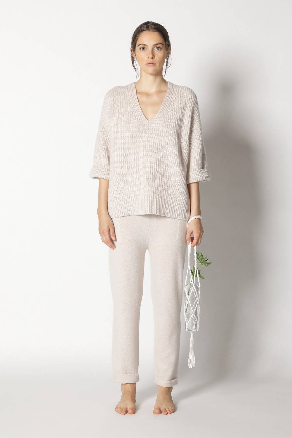 Sminfinity icon rib V neck + pure boat pants Clearance-Verkauf