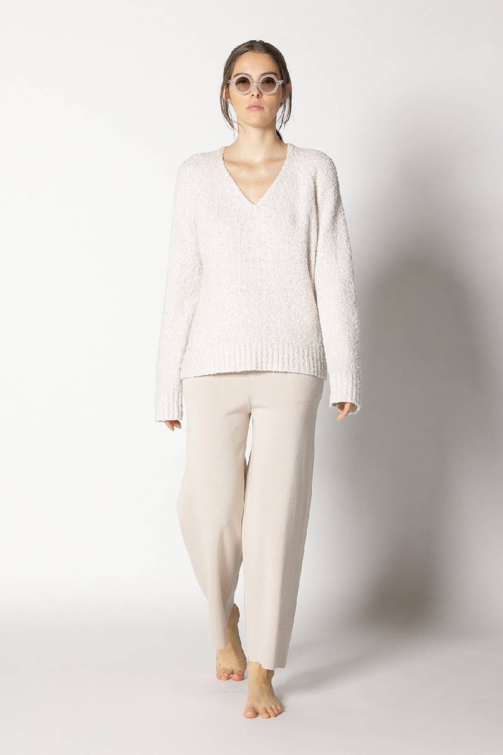 Sminfinity bouclé V neck + milano culotte Fabrikladen
