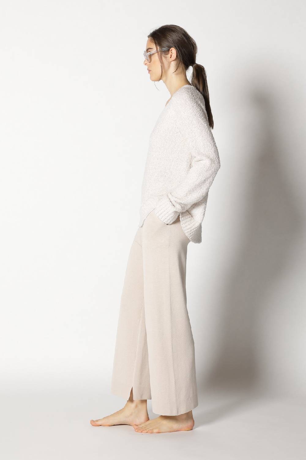 Sminfinity bouclé V neck + milano culotte Fabrikladen