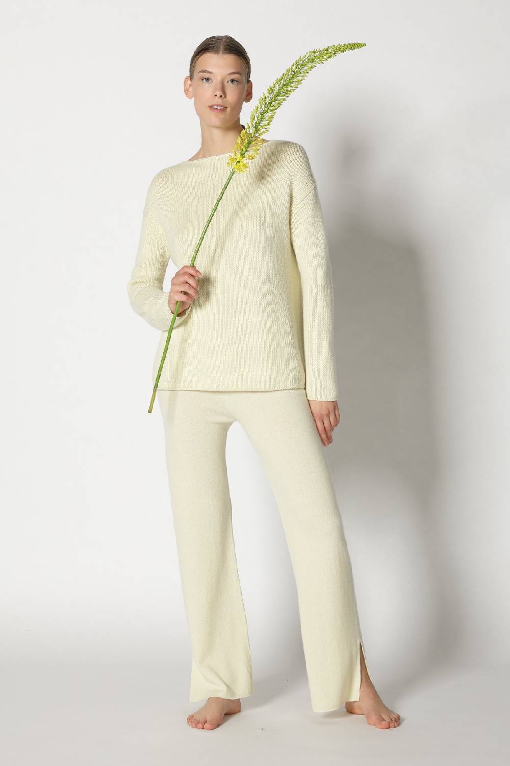 Sminfinity pure multi-ply jumper + pure slitted pants Heißer Verkauf