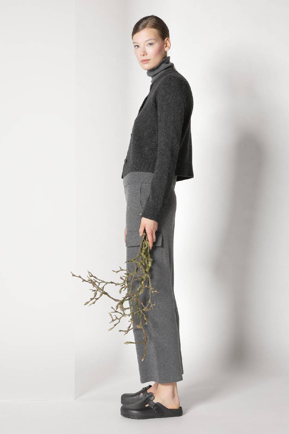 Sminfinity tweed crew jacket + chilly fitted turtleneck + chilly cargo pants Riesige Rabatte