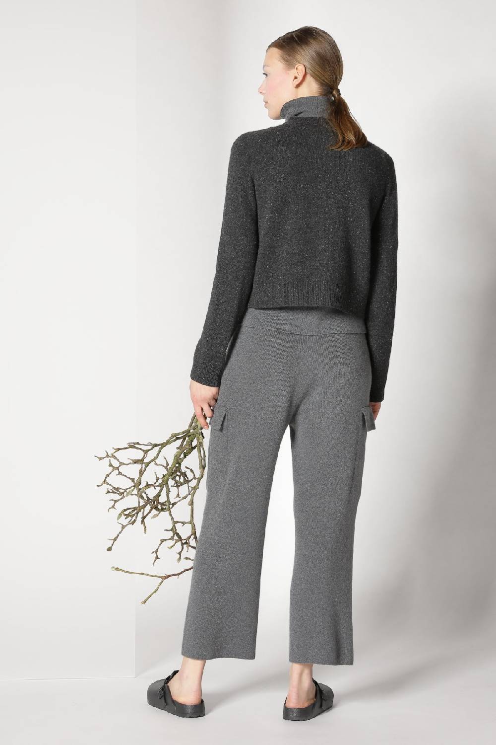 Sminfinity tweed crew jacket + chilly fitted turtleneck + chilly cargo pants Riesige Rabatte