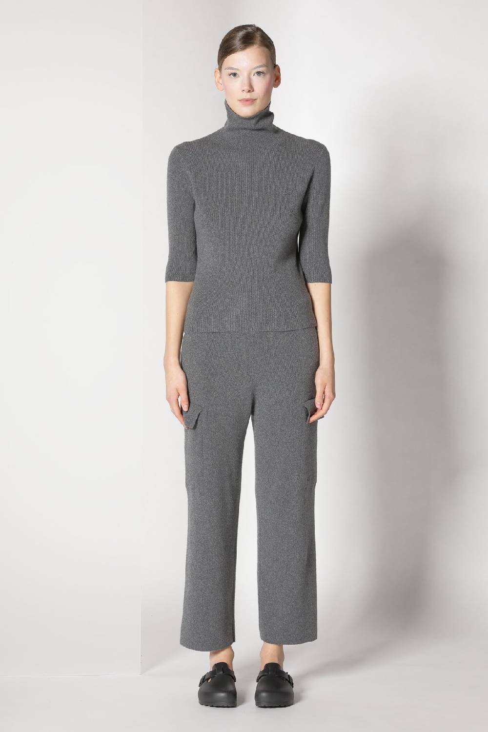 Sminfinity tweed crew jacket + chilly fitted turtleneck + chilly cargo pants Riesige Rabatte