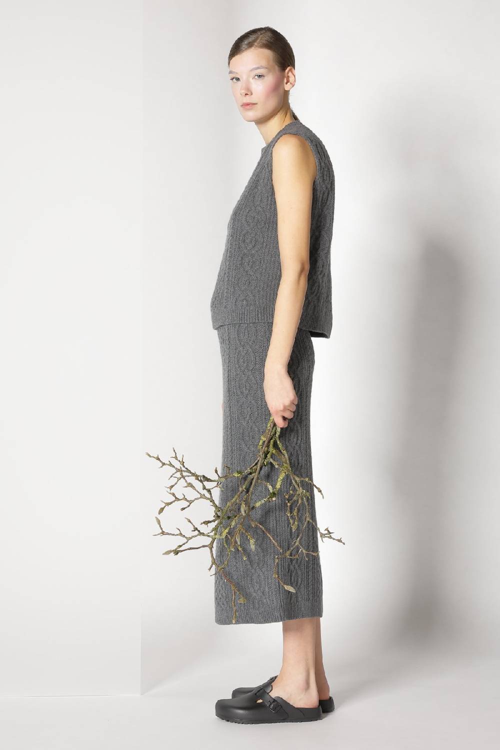 Sminfinity doubleface caban jacket + chilly cable top + chilly cable maxi skirt Fabrikladen