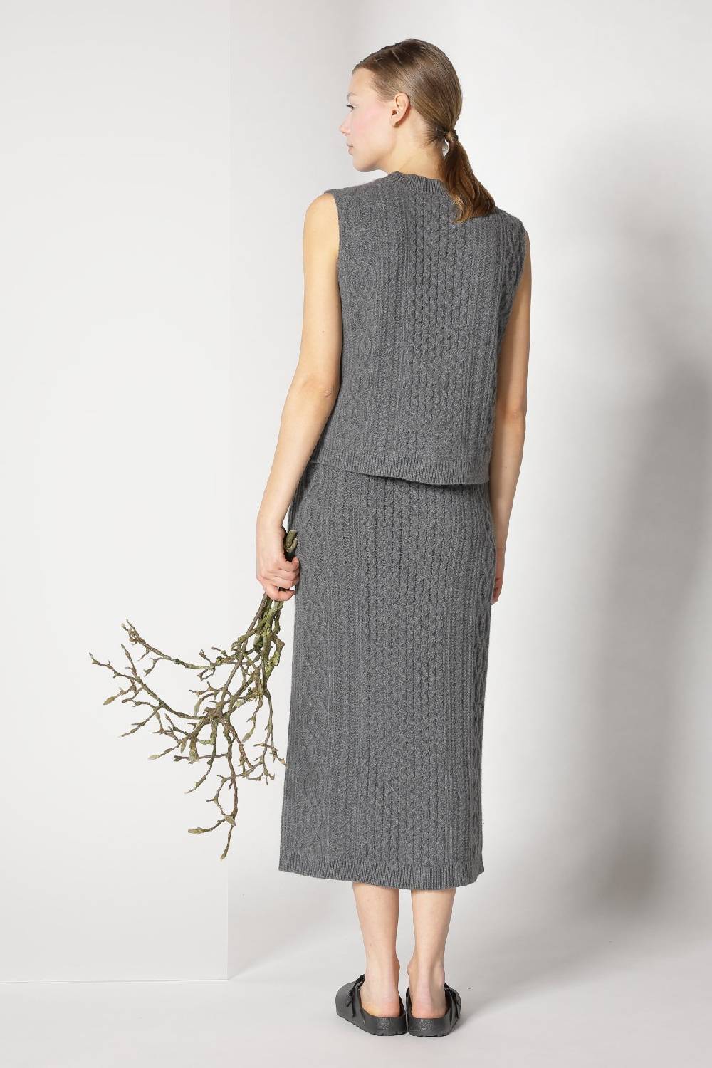 Sminfinity doubleface caban jacket + chilly cable top + chilly cable maxi skirt Fabrikladen
