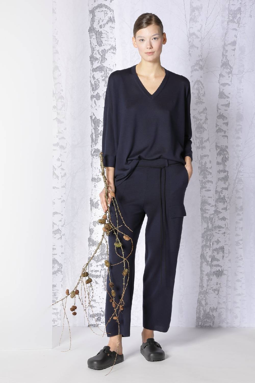 Sminfinity extrafine oversized V + milano cropped cargo pants Auslauf