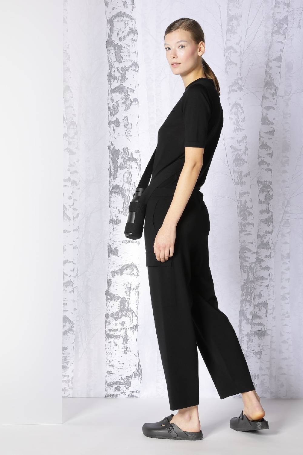 Sminfinity extrafine fitted T + milano cropped cargo pants Verkauf