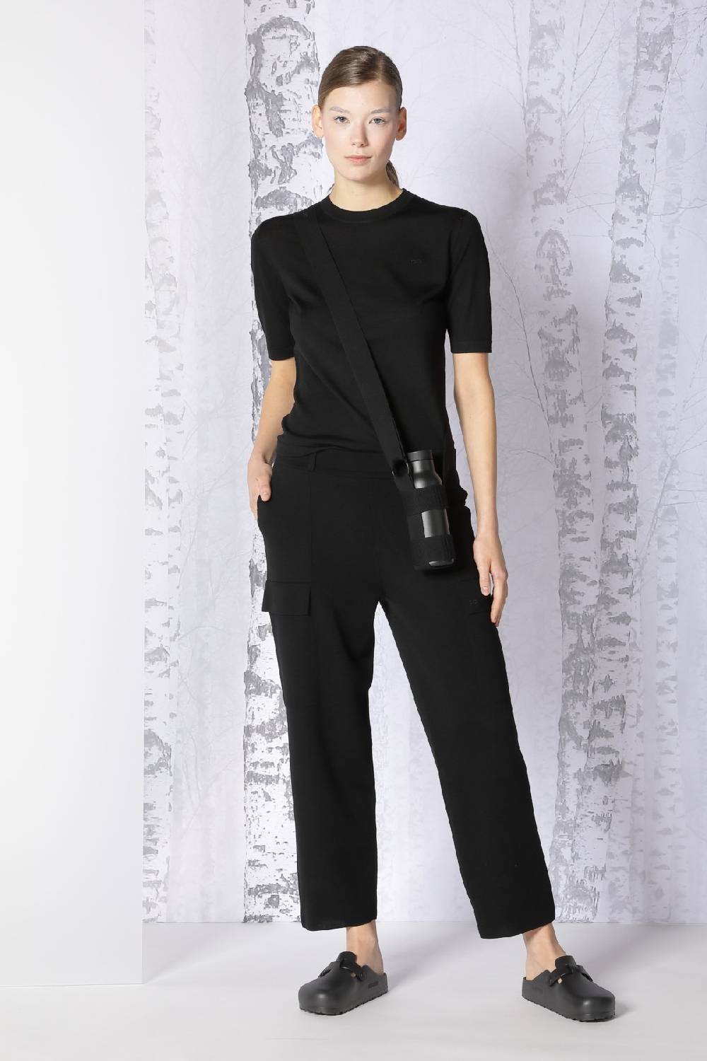 Sminfinity extrafine fitted T + milano cropped cargo pants Verkauf