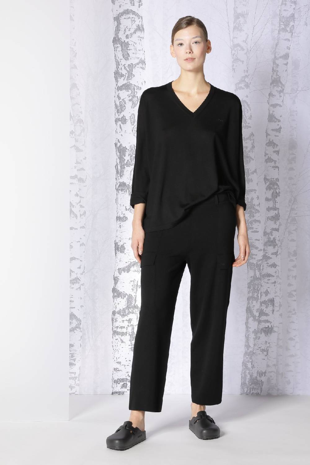 Sminfinity extrafine oversized V + milano cropped cargo pants Angebote